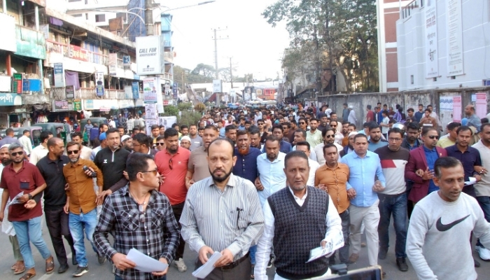 ধানের শীষের সমর্থনে সিলেটে প্রচার মিছিল